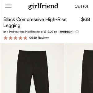 Girlfriend Collective High Rise Legging - Black S